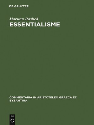 cover image of Essentialisme
